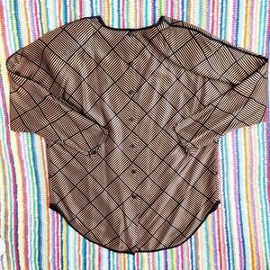 Vintage 1980s Julie Francis Silk Block Striped‎ Blouse